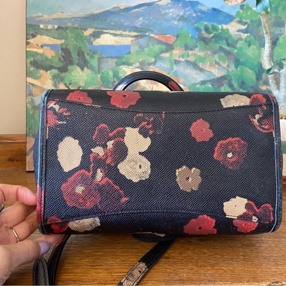 COACH CROSBY FLORAL FLOWER PRINTED LEATHER SATCHEL BAG PURSE 33856 MULTI_RARE - Picture 10 of 11